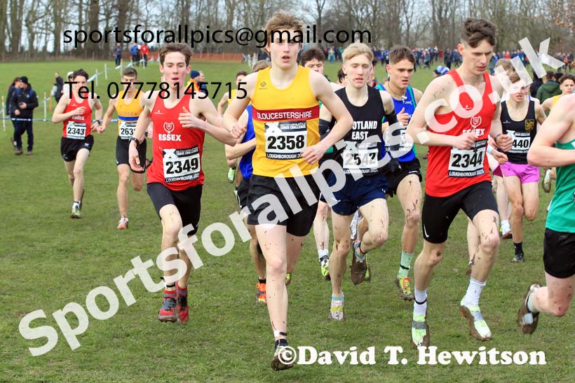 Mens Under-17s 2023 UK CAU Inter Counties Cross Country Champs, Prestwold Hall, Loughborough. Photo: David T. Hewitson/Sports for All Pics